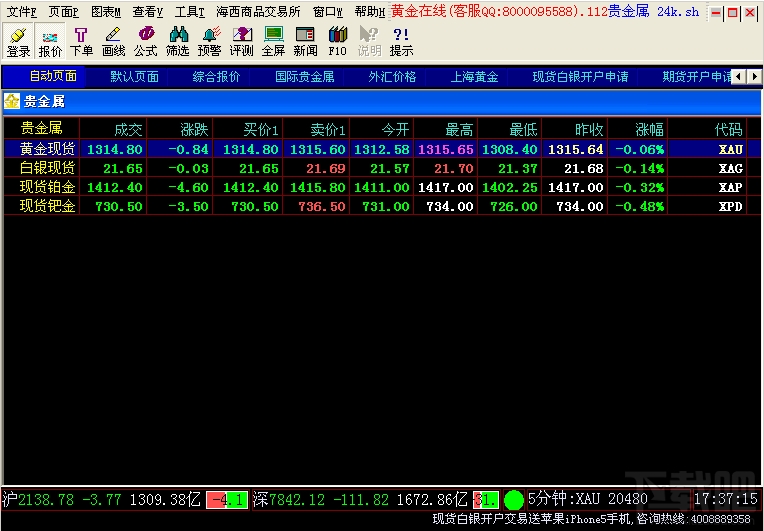 黄金白银行情分析软件