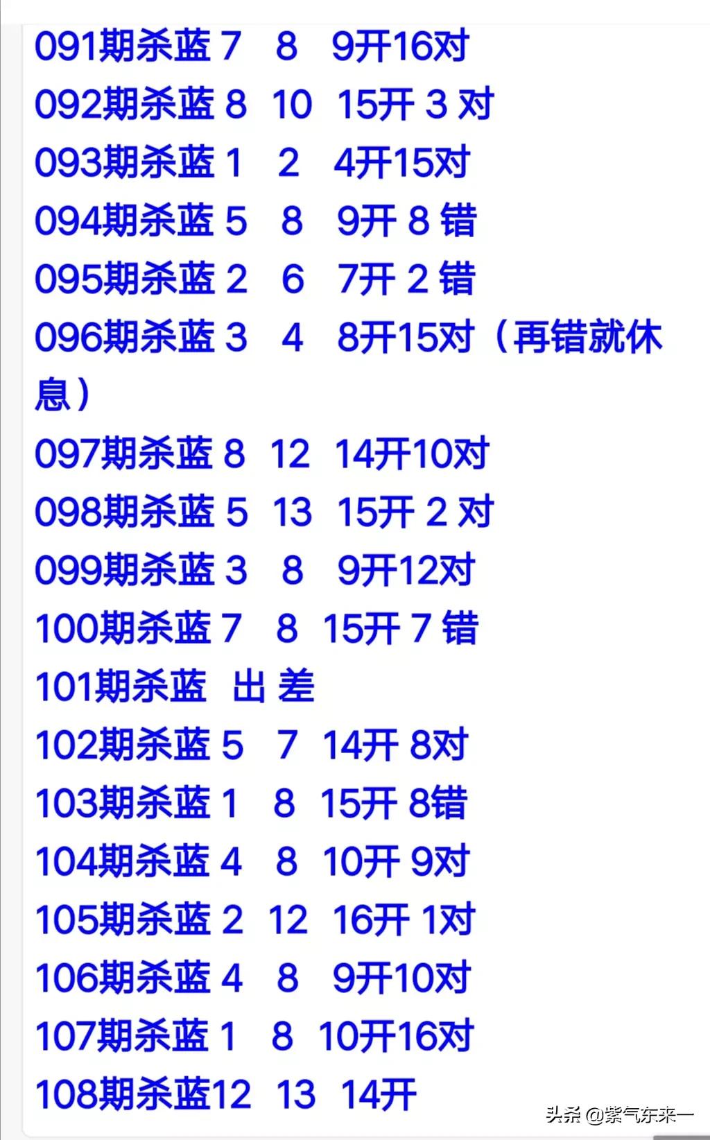 双色球杀蓝公式